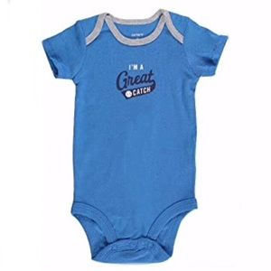 5 for $10 I'm A Great Catch Onesie Blue s/s